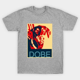 Nine The Doberman Obama Poster T-Shirt